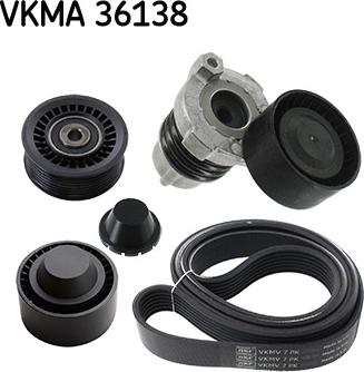 SKF VKMA 36138 - Jeu de courroies trapézoïdales à nervures cwaw.fr