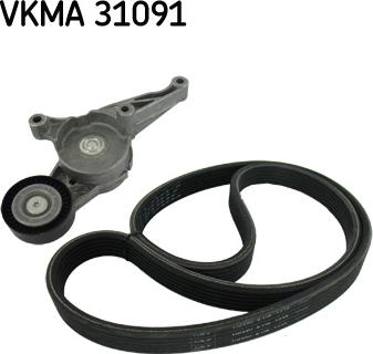 SKF VKMA 31091 - Jeu de courroies trapézoïdales à nervures cwaw.fr