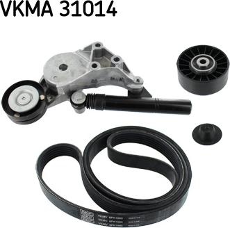 SKF VKMA 31014 - Jeu de courroies trapézoïdales à nervures cwaw.fr