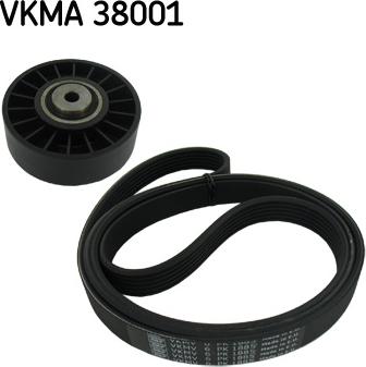 SKF VKMA 38001 - Jeu de courroies trapézoïdales à nervures cwaw.fr