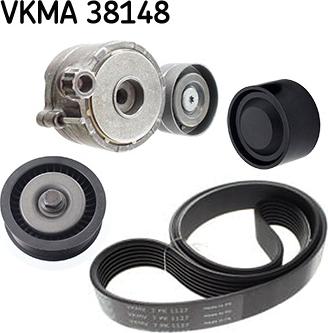 SKF VKMA 38148 - Jeu de courroies trapézoïdales à nervures cwaw.fr