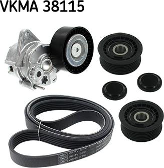 SKF VKMA 38115 - Jeu de courroies trapézoïdales à nervures cwaw.fr