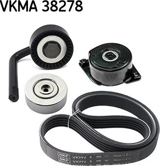 SKF VKMA 38278 - Jeu de courroies trapézoïdales à nervures cwaw.fr