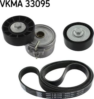 SKF VKMA 33095 - Jeu de courroies trapézoïdales à nervures cwaw.fr