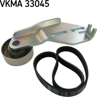 SKF VKMA 33045 - Jeu de courroies trapézoïdales à nervures cwaw.fr