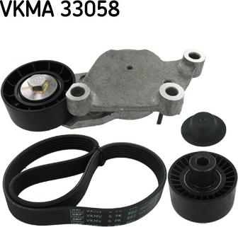 SKF VKMA 33058 - Jeu de courroies trapézoïdales à nervures cwaw.fr