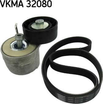 SKF VKMA 32080 - Jeu de courroies trapézoïdales à nervures cwaw.fr