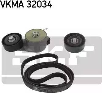 SKF VKMA 32034 - Jeu de courroies trapézoïdales à nervures cwaw.fr