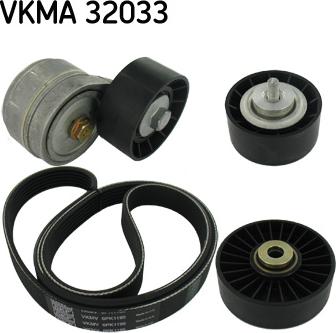 SKF VKMA 32033 - Jeu de courroies trapézoïdales à nervures cwaw.fr