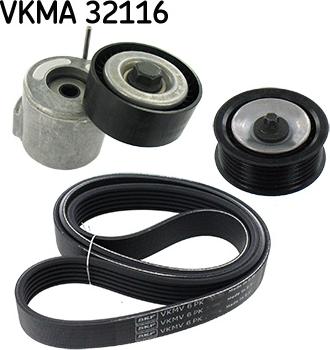 SKF VKMA 32116 - Jeu de courroies trapézoïdales à nervures cwaw.fr