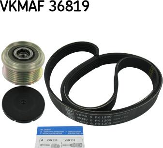 SKF VKMAF 36819 - Jeu de courroies trapézoïdales à nervures cwaw.fr