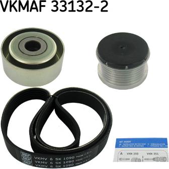 SKF VKMAF 33132-2 - Jeu de courroies trapézoïdales à nervures cwaw.fr