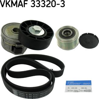 SKF VKMAF 33320-3 - Jeu de courroies trapézoïdales à nervures cwaw.fr