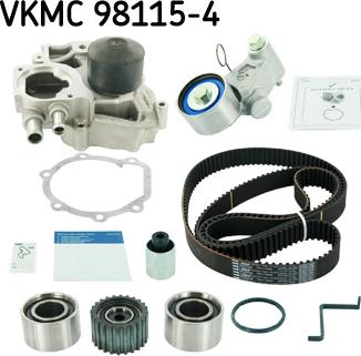 SKF VKMC 98115-4 - Pompe à eau + kit de courroie de distribution cwaw.fr