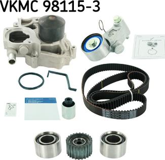 SKF VKMC 98115-3 - Pompe à eau + kit de courroie de distribution cwaw.fr