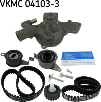 SKF VKMC 04103-3 - Pompe à eau + kit de courroie de distribution cwaw.fr