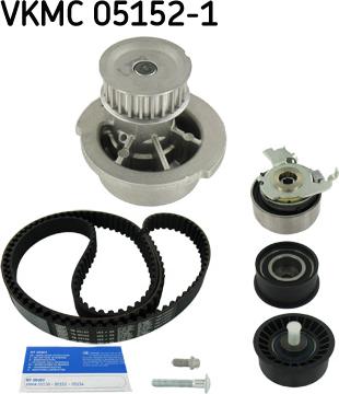 SKF VKMC 05152-1 - Pompe à eau + kit de courroie de distribution cwaw.fr