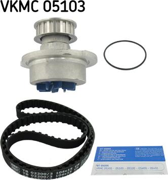 SKF VKMC 05103 - Pompe à eau + kit de courroie de distribution cwaw.fr