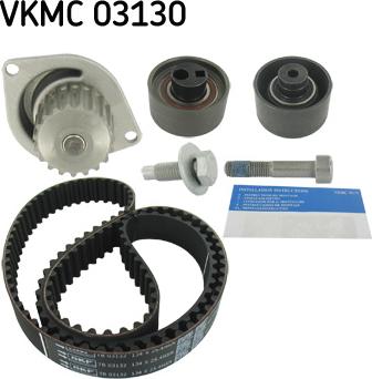 SKF VKMC 03130 - Pompe à eau + kit de courroie de distribution cwaw.fr