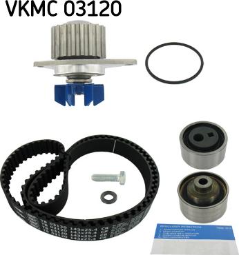 SKF VKMC 03120 - Pompe à eau + kit de courroie de distribution cwaw.fr