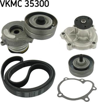 SKF VKMC 35300 - Pompe à eau+Jeu de courroie trapézoïdale à nervures cwaw.fr