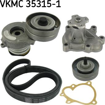 SKF VKMC 35315-1 - Pompe à eau+Jeu de courroie trapézoïdale à nervures cwaw.fr