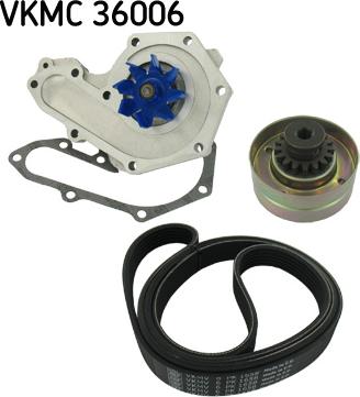 SKF VKMC 36006 - Pompe à eau+Jeu de courroie trapézoïdale à nervures cwaw.fr