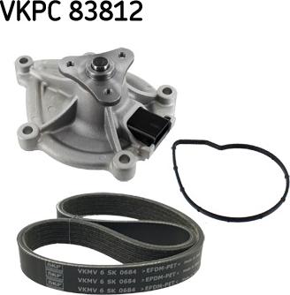 SKF VKMC 33843 - Pompe à eau+Jeu de courroie trapézoïdale à nervures cwaw.fr