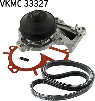 SKF VKMC 33327 - Pompe à eau+Jeu de courroie trapézoïdale à nervures cwaw.fr