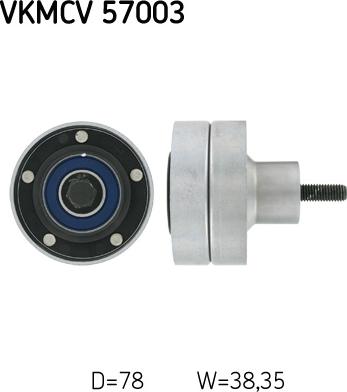 SKF VKMCV 57003 - Poulie renvoi / transmission, courroie trapézoïdale à nervures cwaw.fr