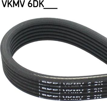 SKF VKMV 6DK1195 - Courroie trapézoïdale à nervures cwaw.fr