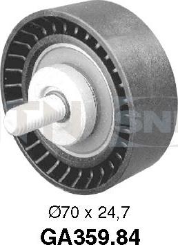 SNR GA359.84 - Poulie renvoi / transmission, courroie trapézoïdale à nervures cwaw.fr