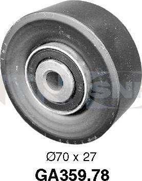 SNR GA359.78 - Poulie renvoi / transmission, courroie trapézoïdale à nervures cwaw.fr