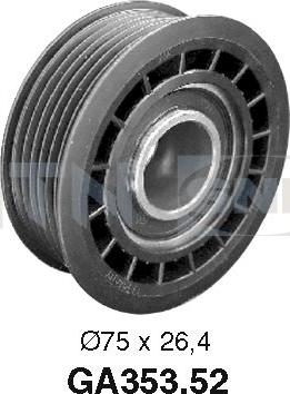 SNR GA353.52 - Poulie renvoi / transmission, courroie trapézoïdale à nervures cwaw.fr