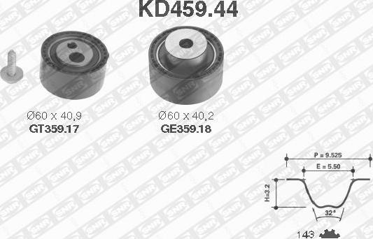 SNR KD459.44 - Kit de distribution cwaw.fr