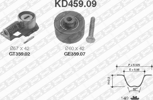 SNR KD459.09 - Kit de distribution cwaw.fr