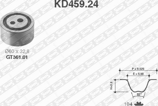 SNR KD459.24 - Kit de distribution cwaw.fr