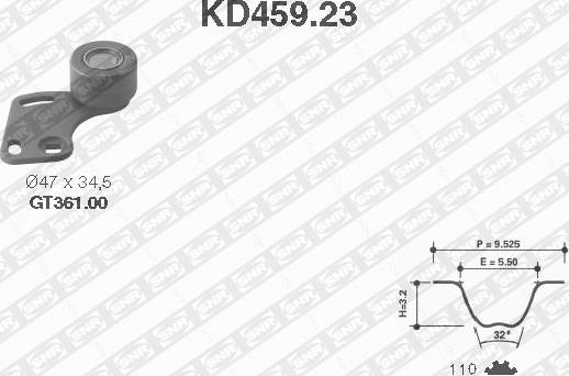 SNR KD459.23 - Kit de distribution cwaw.fr