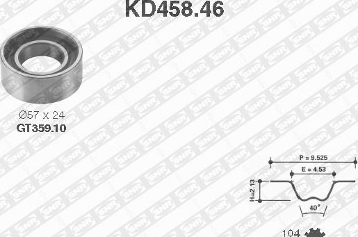 SNR KD458.46 - Kit de distribution cwaw.fr