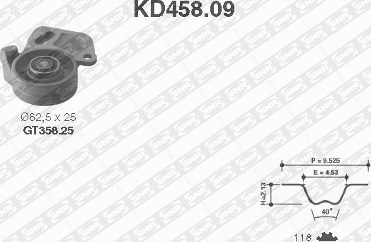 SNR KD458.09 - Kit de distribution cwaw.fr