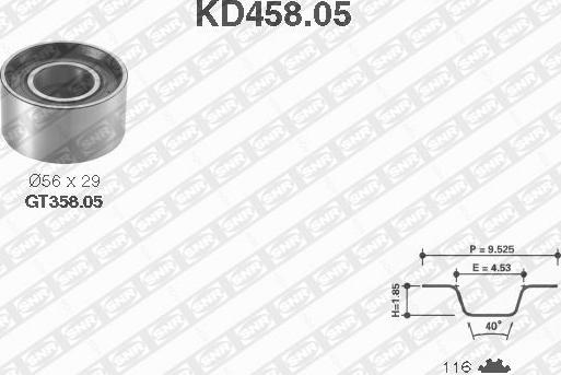 SNR KD458.05 - Kit de distribution cwaw.fr