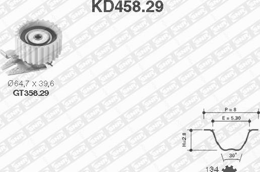 SNR KD458.29 - Kit de distribution cwaw.fr