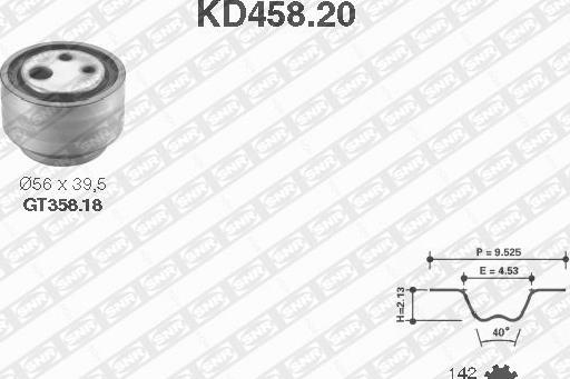 SNR KD458.20 - Kit de distribution cwaw.fr