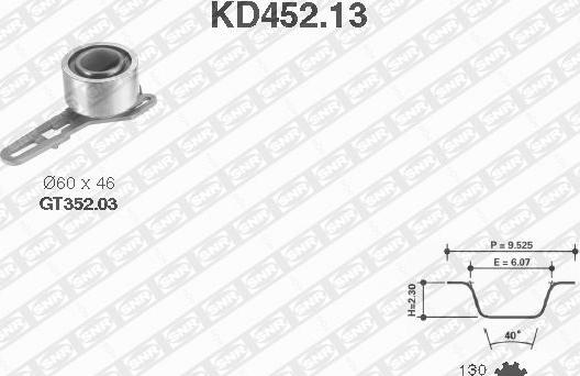 SNR KD452.13 - Kit de distribution cwaw.fr