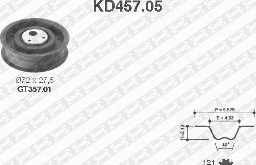 SNR KD457.05 - Kit de distribution cwaw.fr