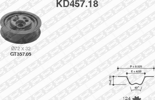 SNR KD457.18 - Kit de distribution cwaw.fr