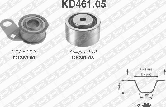 SNR KD461.05 - Kit de distribution cwaw.fr