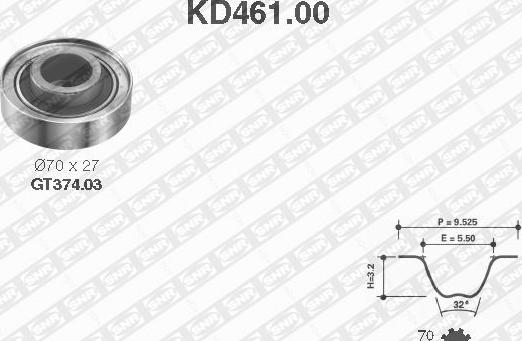 SNR KD461.00 - Kit de distribution cwaw.fr