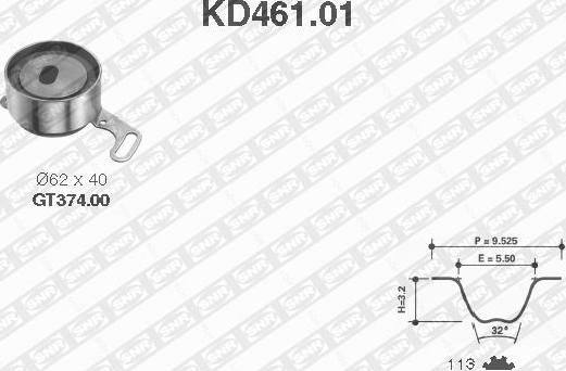 SNR KD461.01 - Kit de distribution cwaw.fr