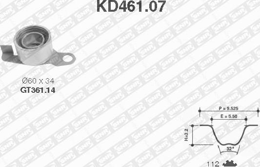 SNR KD461.07 - Kit de distribution cwaw.fr